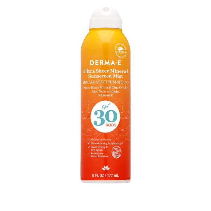 Derma E Ultra Sheer Mineral Sunscreen Mist SPF30