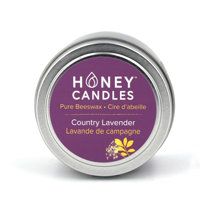 Honey Candles Beeswax Tin Candle - Country Lavender