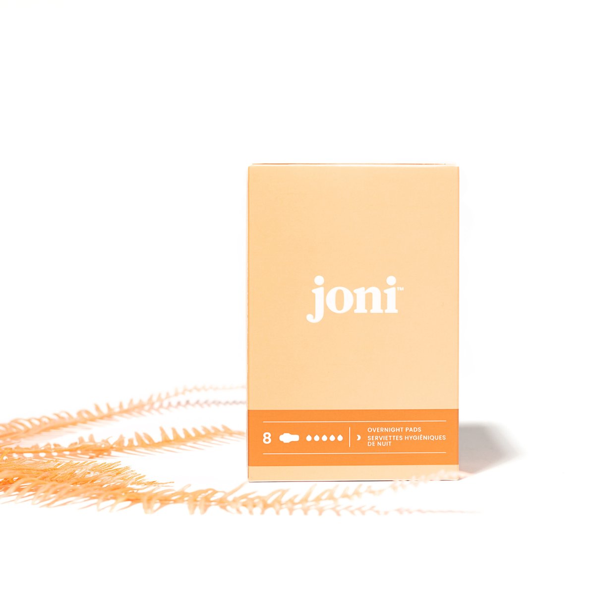 Joni Organic Bamboo Overnight Pads - 8 Pack