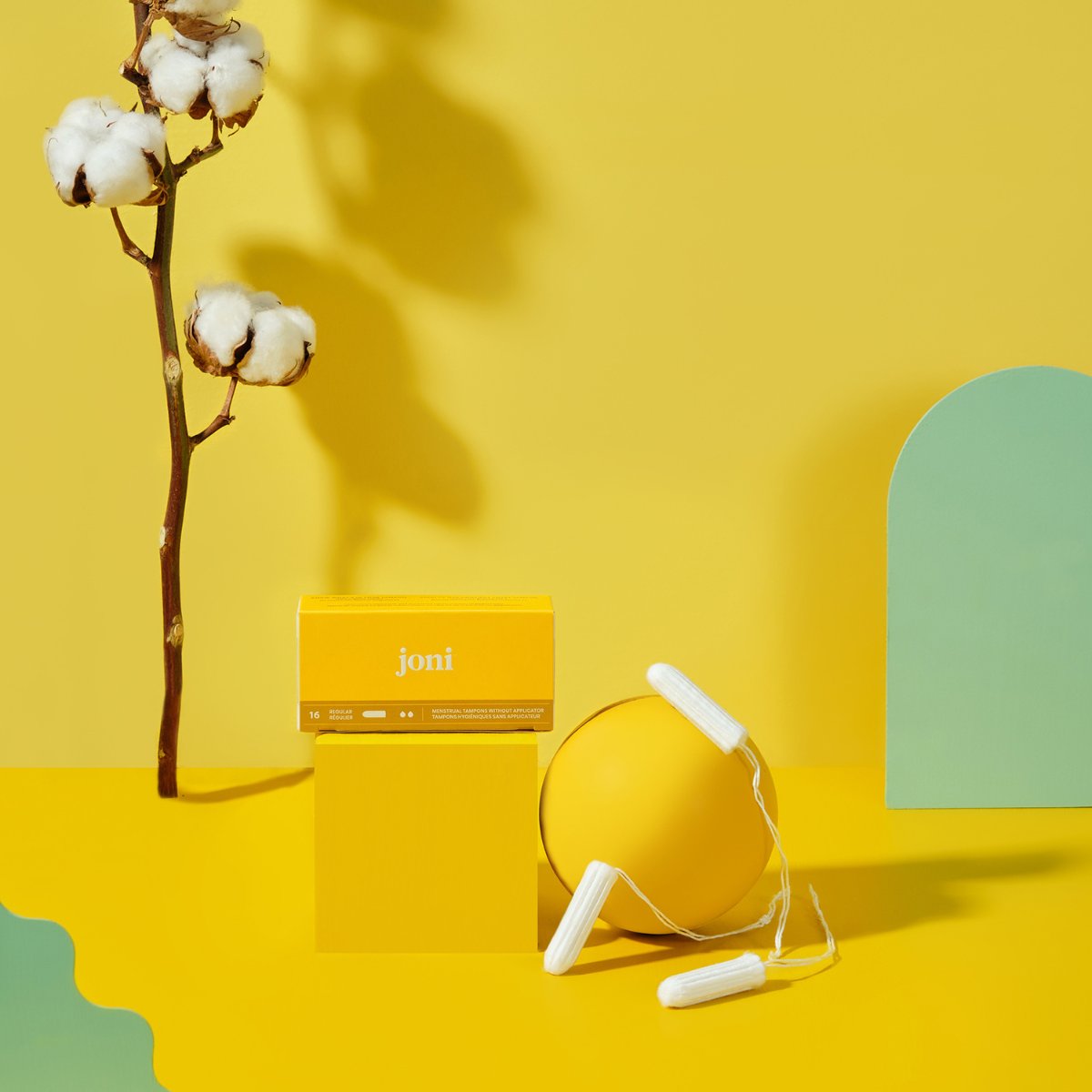 Joni Organic Cotton Regular Tampons - 16 Pack