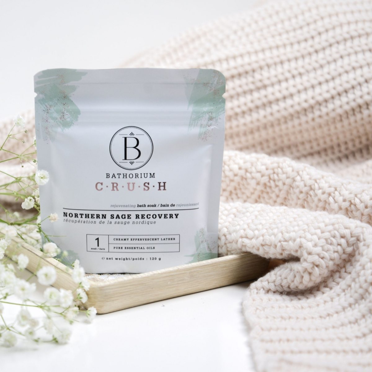 Bathorium Crush Bath Soak - Northern Sage Recovery Single Bath