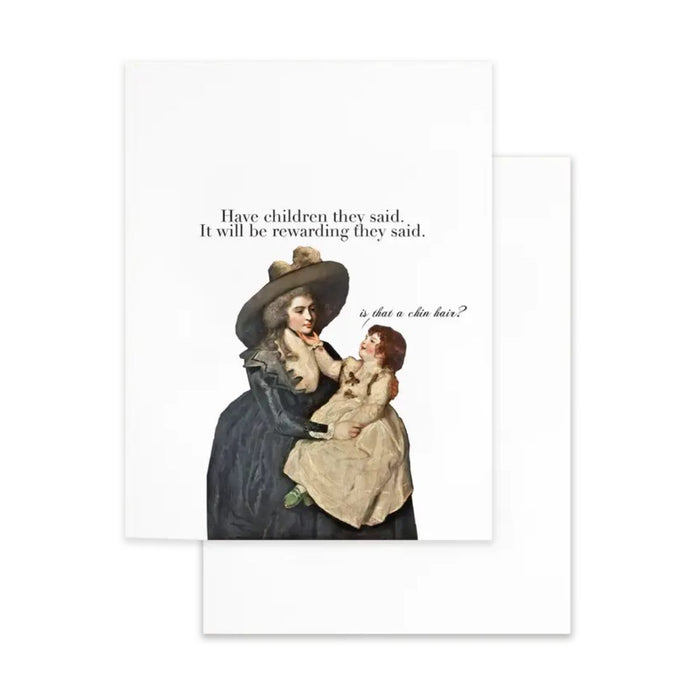 Cardideology Greeting Cards - Chin Hair