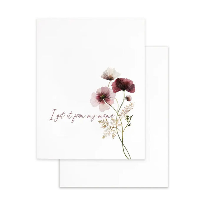 Cardideology Greeting Cards - I Got It From My Mama