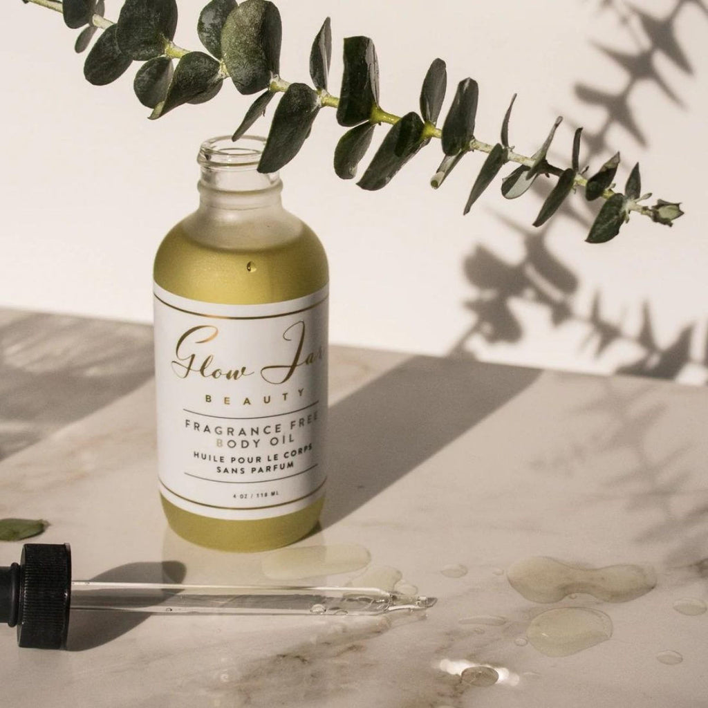 Glow Jar Beauty Fragrance Free Body Oil Nourishing Body Oil The