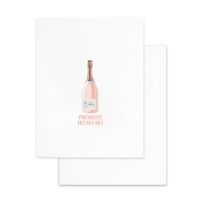 Cardideology Greeting Cards - Prosecc Ho Ho Ho