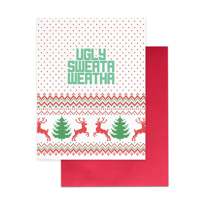 Cardideology Greeting Cards - Ugly Sweata Weatha