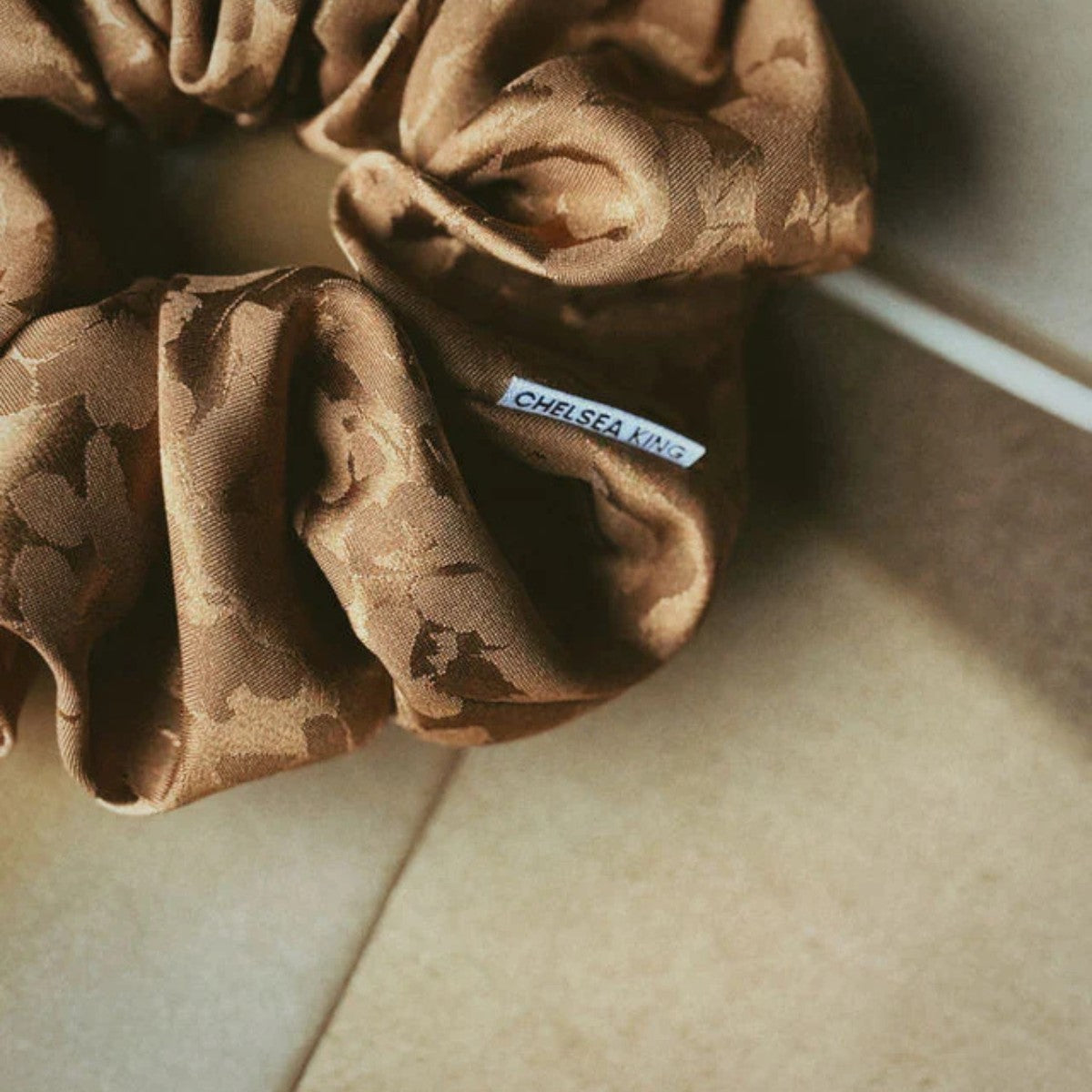 Chelsea King Cotswolds Floral Jacquard Hazel Scrunchie - Oversized