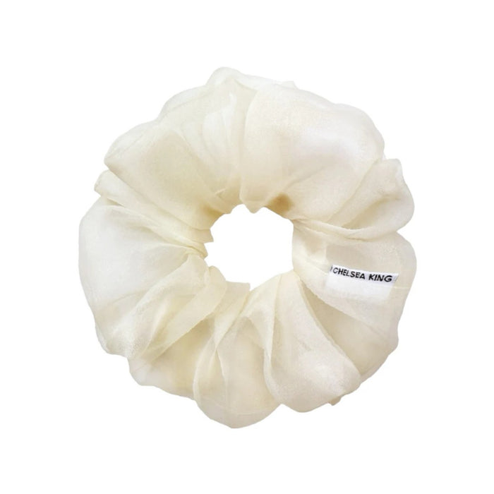Chelsea King Cotswolds Organza Champagne Scrunchie - Oversized