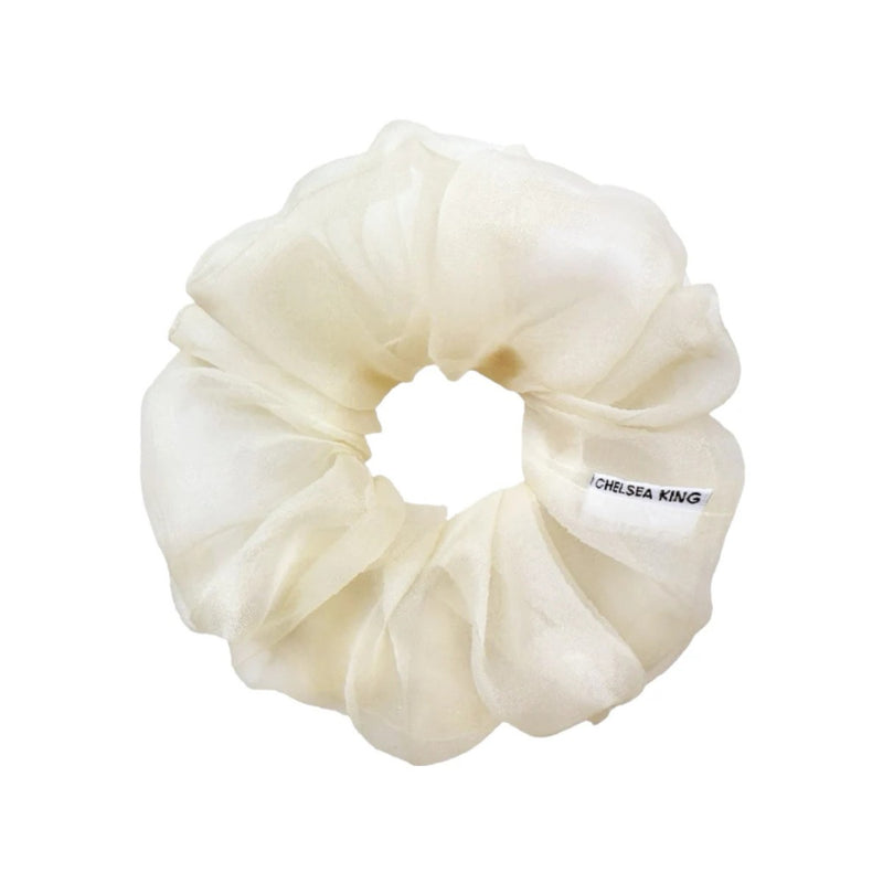 Chelsea King Cotswolds Organza Champagne Scrunchie - Oversized