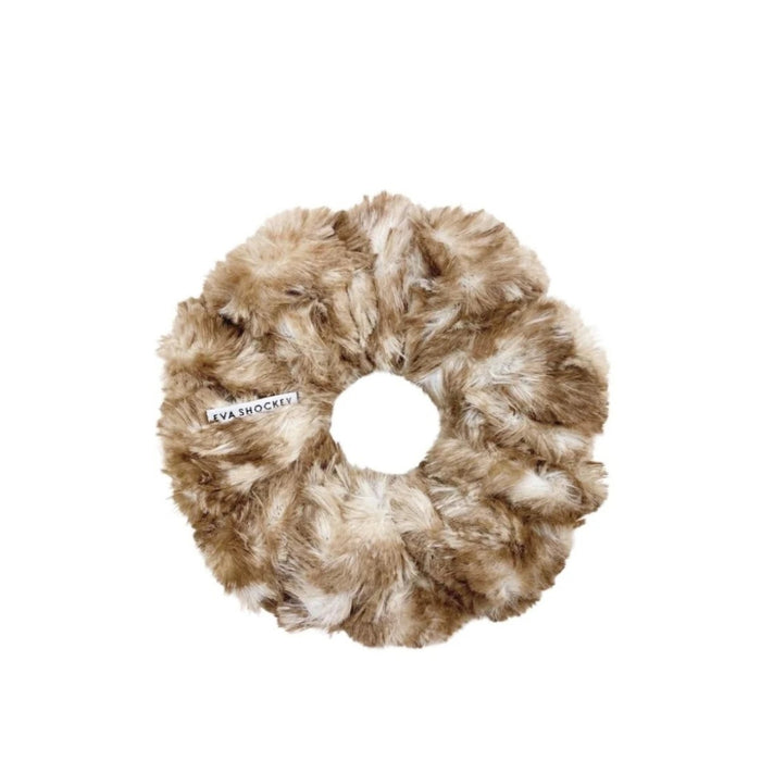 Chelsea King Eva Shockey Fawn Fur Scrunchie - Classic
