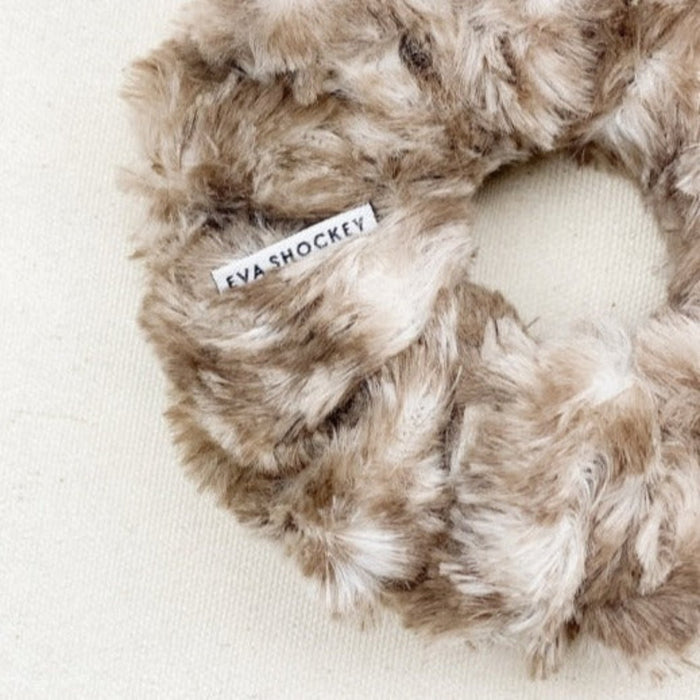 Chelsea King Eva Shockey Fawn Fur Scrunchie - Classic