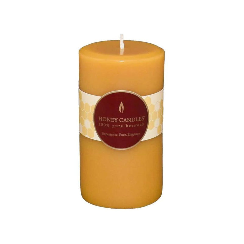 Honey Candles Beeswax Round Pillar Candle - 5 x 3 Natural