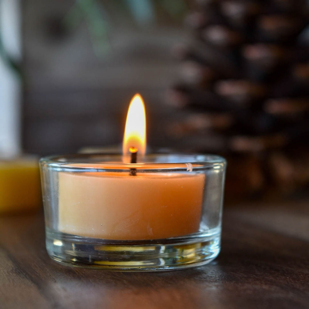 Honey Candles Beeswax Tealight Candle - Natural - The Green Kiss
