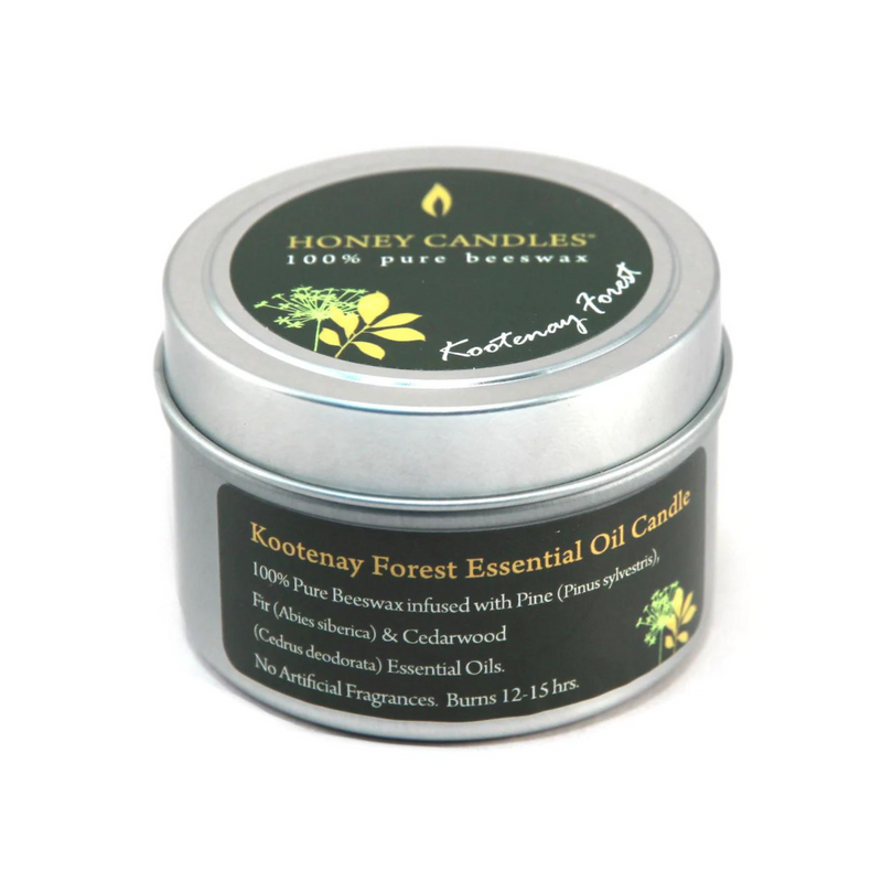 Honey Candles Beeswax Tin Candle - Kootenay Forest