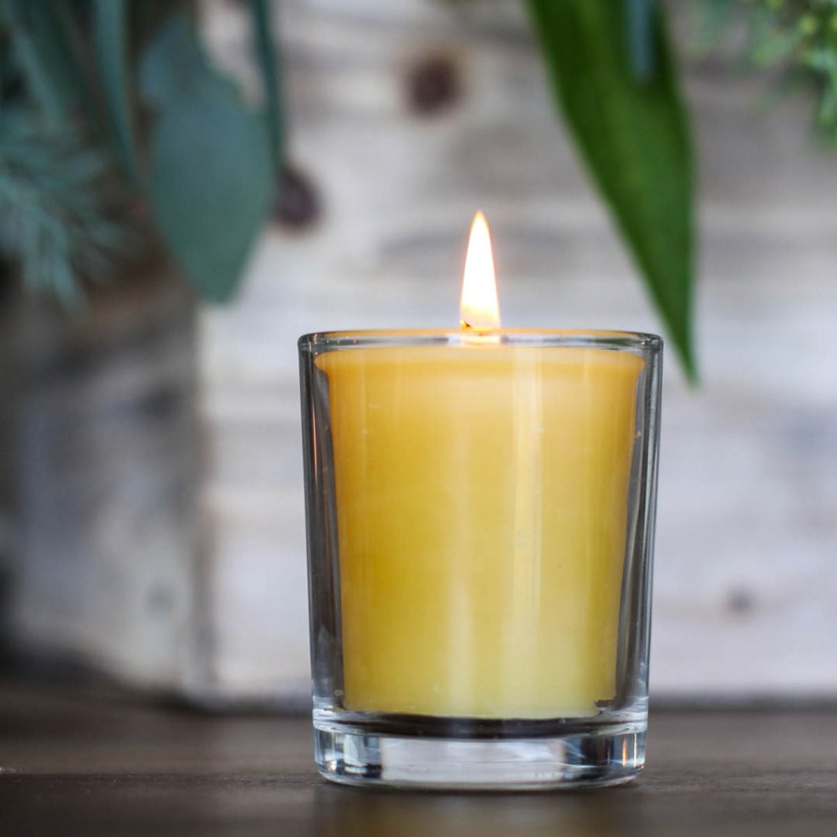 Honey Candles Beeswax Votive - Natural - The Green Kiss
