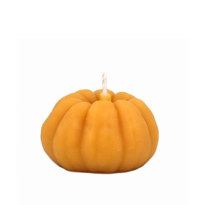 Honey Candles Beeswax Pumpkin Candle - Large - The Green Kiss