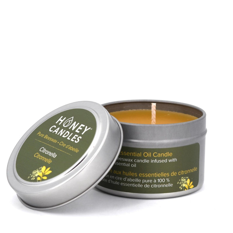 Honey Candles Beeswax Tin Candle - Citronella