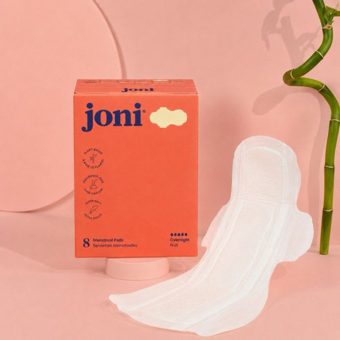 Joni Organic Bamboo Overnight Pads - 8 Pack - The Green Kiss