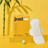 Joni Organic Bamboo Regular Pads - 12 Pack - The Green Kiss