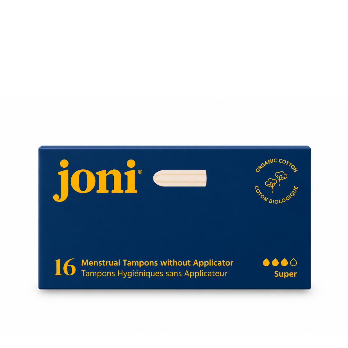 Joni Organic Cotton Super Tampons - 16 Pack