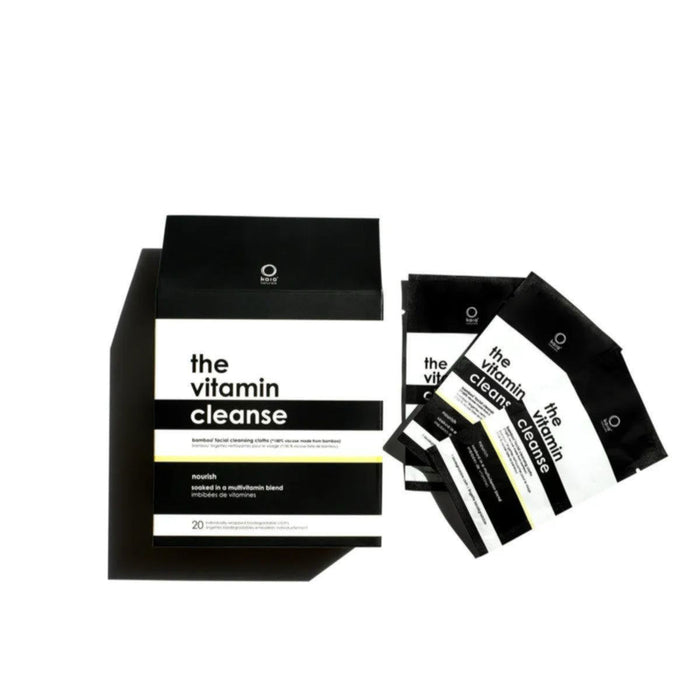 Kaia Naturals The Vitamin Cleanse Bamboo Facial Cleansing Cloths - 20 Singles - The Green Kiss