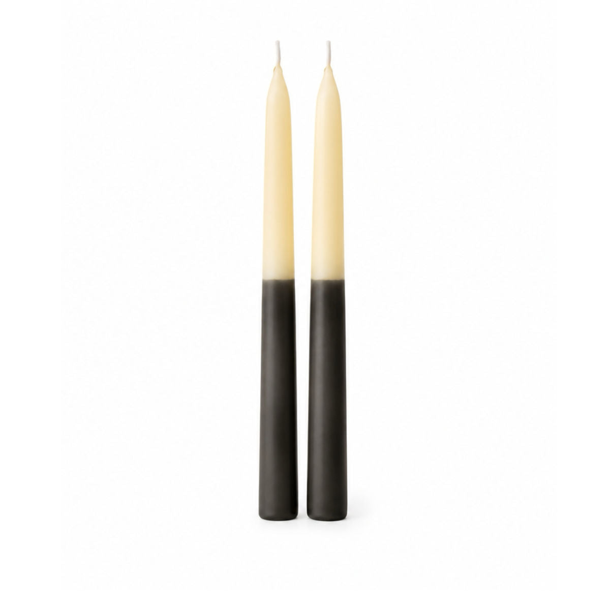 Little Mill Two-tone Hand Dipped Beeswax Taper Candle Pair - Midnight - The Green Kiss