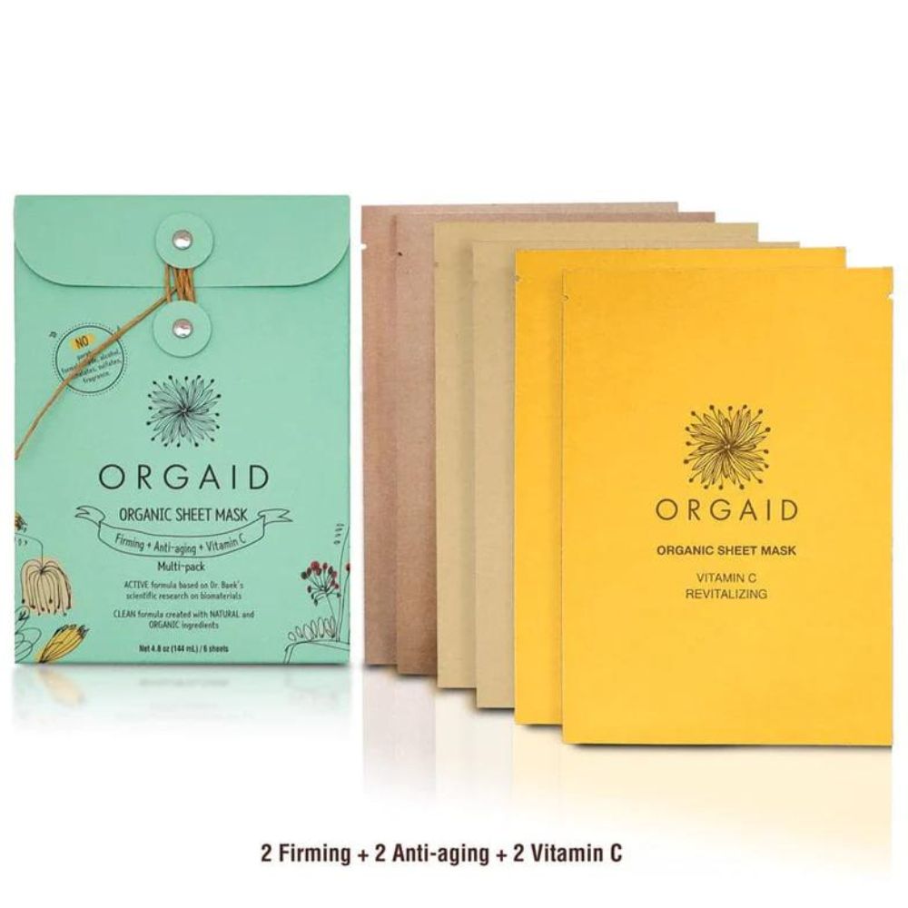 Orgaid Organic Sheet Mask Variety Pack Of 6