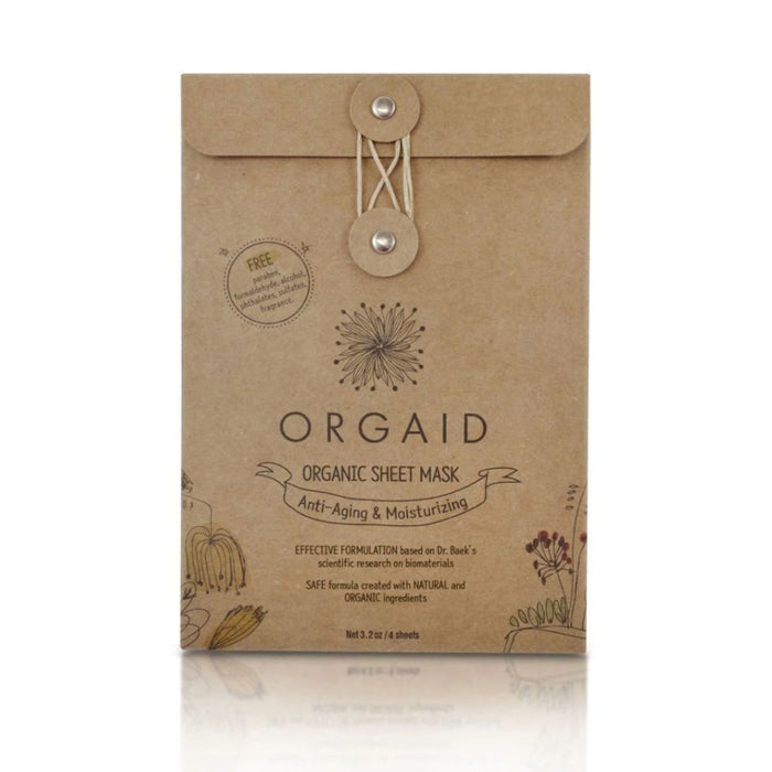 Orgaid Anti-Aging Organic Sheet Mask 4 Pack - The Green Kiss