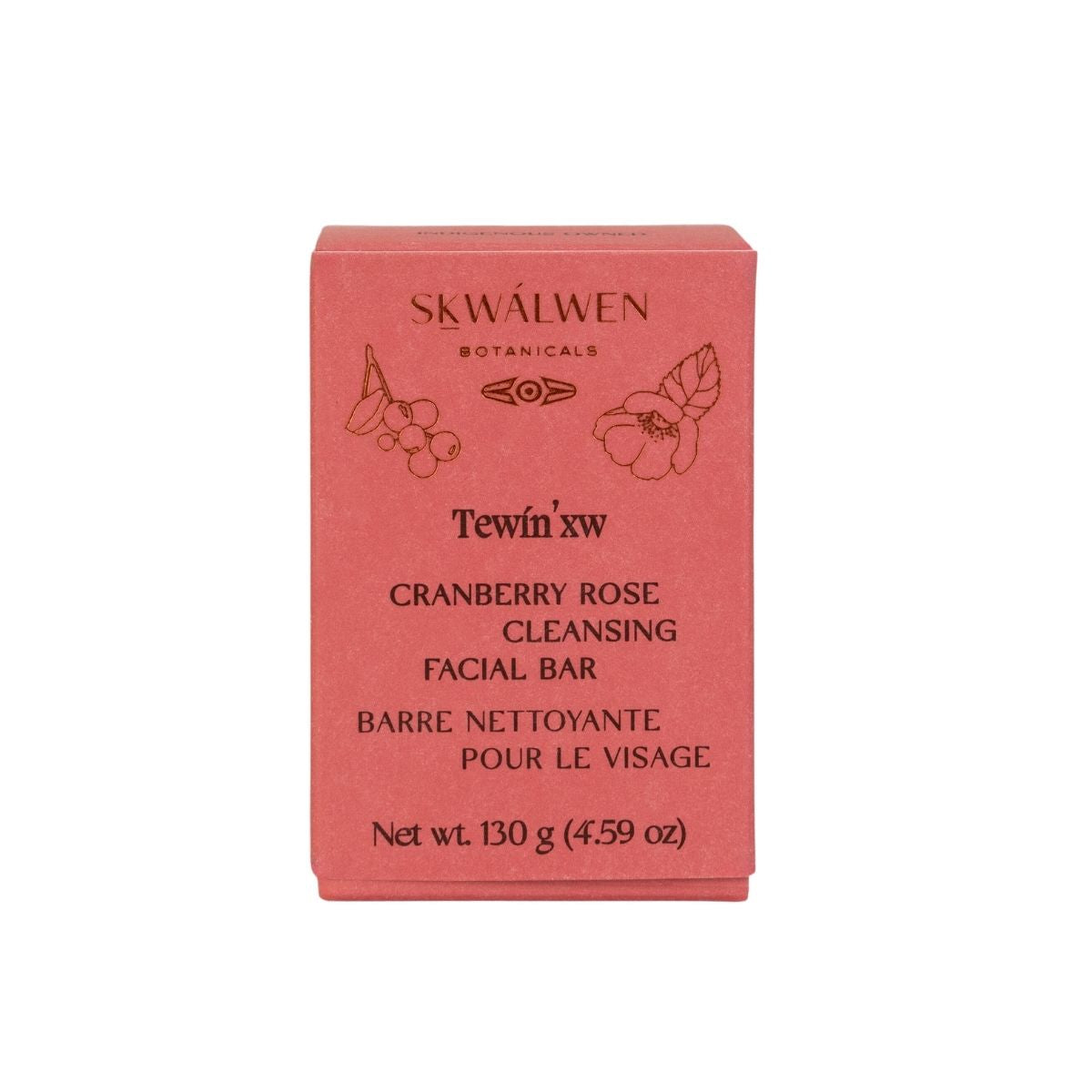 Skwalwen Botanicals Tewín’xw Cranberry Rose Cleansing Facial Bar