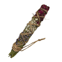The Smudge Sisters - Lavender & Rose Mixed Cedar Smudge Stick