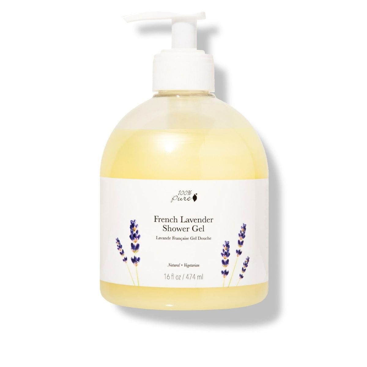 100 Percent Pure French Lavender Shower Gel - The Green Kiss