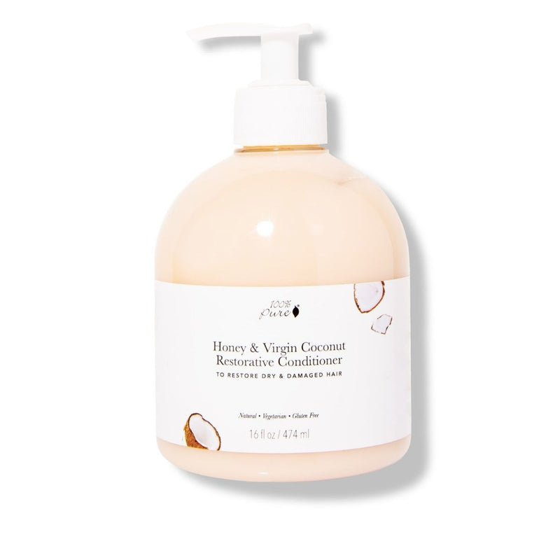 100 Percent Pure Conditioner - Honey & Virgin Coconut - The Green Kiss