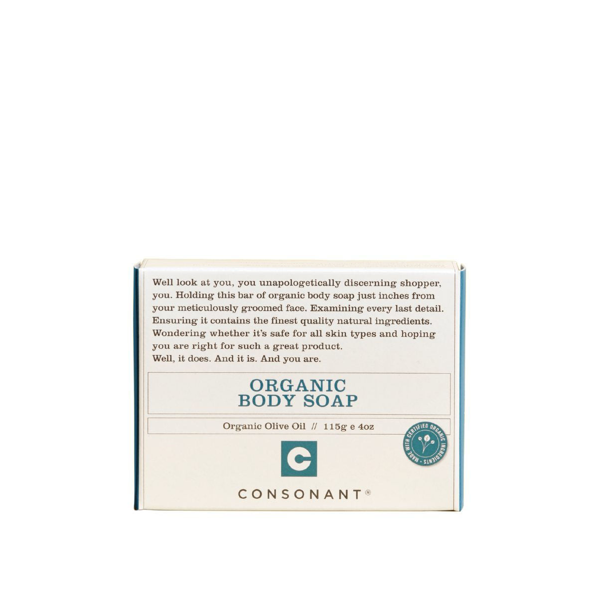 Consonant Skincare Organic Olive Oil Body Soap