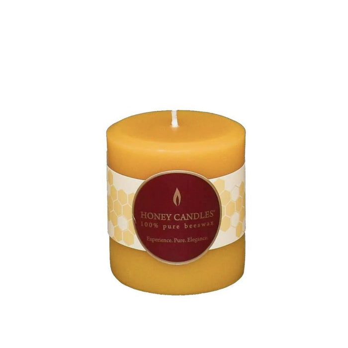 Honey Candles Beeswax Round Pillar Candle - 3 x 3 Natural