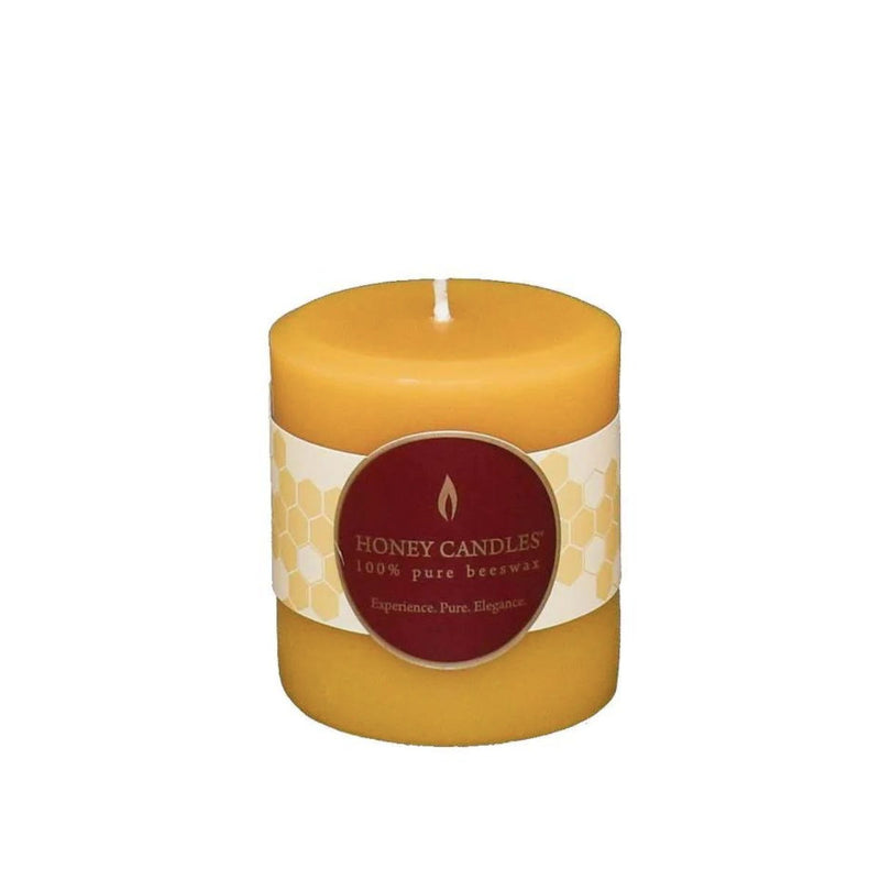 Honey Candles Beeswax Round Pillar Candle - 3 x 3 Natural