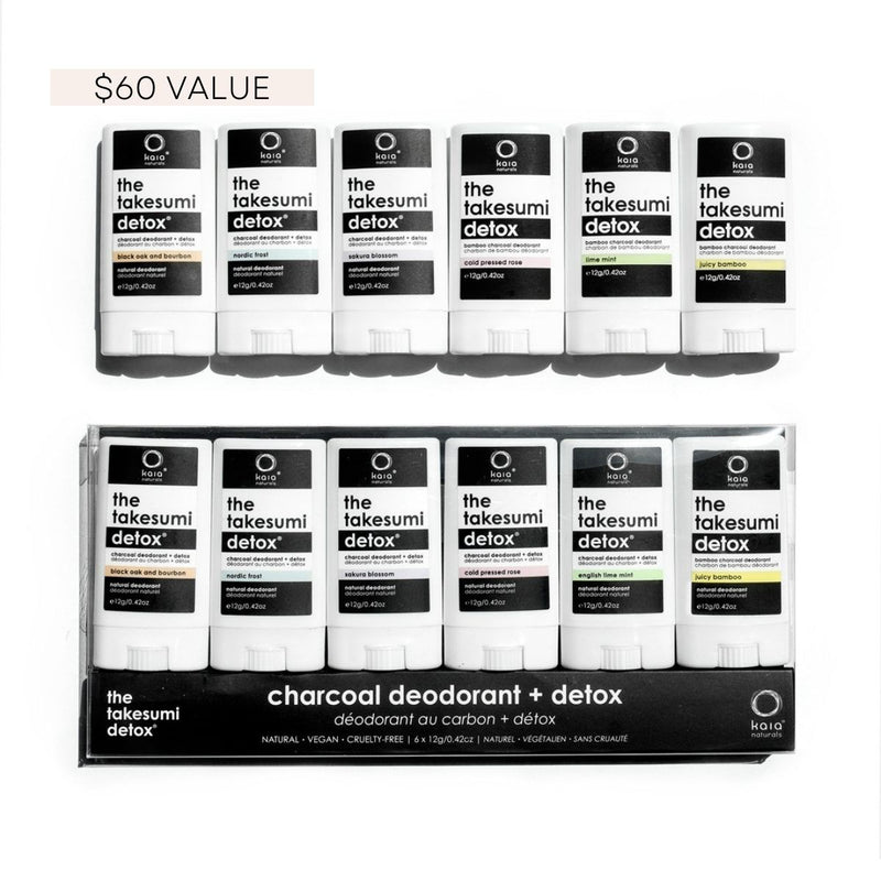 Kaia Naturals Takesumi Charcoal Deodorant Discovery Set