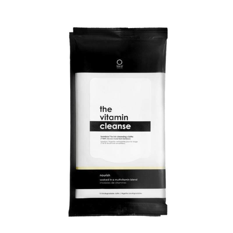 Kaia Naturals The Vitamin Cleanse Bamboo Facial Cleansing Cloths - 10 Pack - The Green Kiss