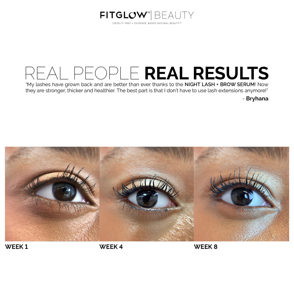 Fitglow Beauty Night Lash + Brow Serum