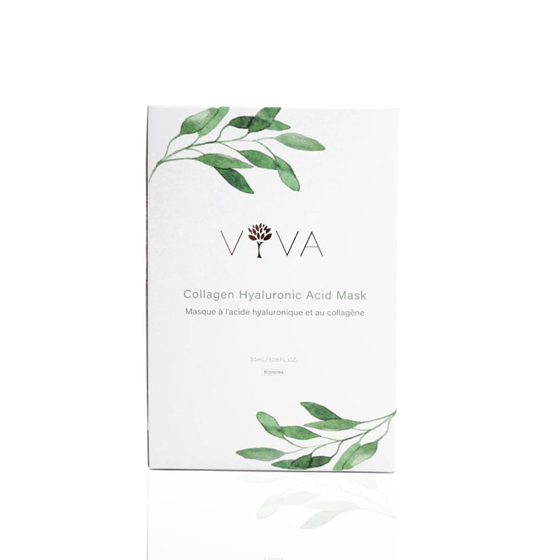 Viva Organics Collagen Hyaluronic Acid Sheet Mask - 6 Pack